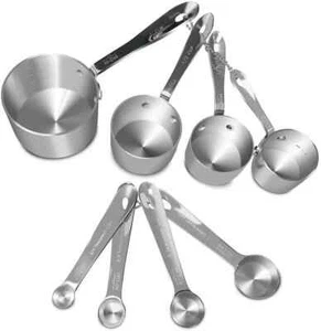 New ALL-CLAD Stainless Steel Standard Size 4 Piece Measuring Cups & 4 Spoons Set - Picture 1 of 7