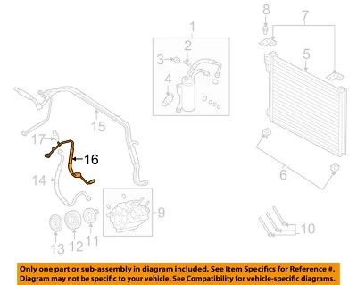 Condensador Ford OEM 08-14 E-150, líneas de compresor-línea de aire acondicionado CC2Z19972A Foto 1 de 2