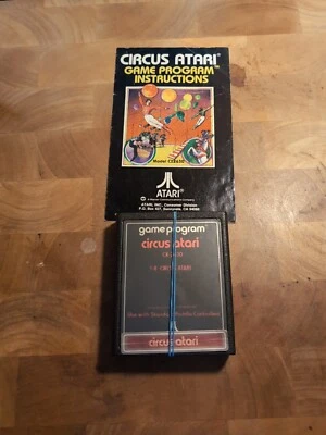 Circus Atari (Text Label, Label Damage) w/Manual 2600 7800 1986 - Image 1 of 4