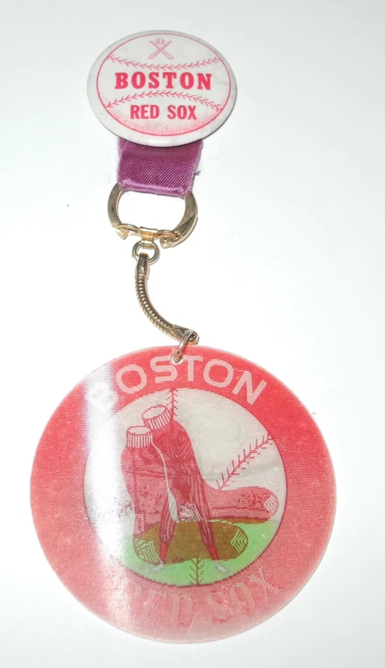 1958 Boston Red Sox Baseball Fenway Souvenir Magic Motion Flicker Pin Button - Image 1 of 4