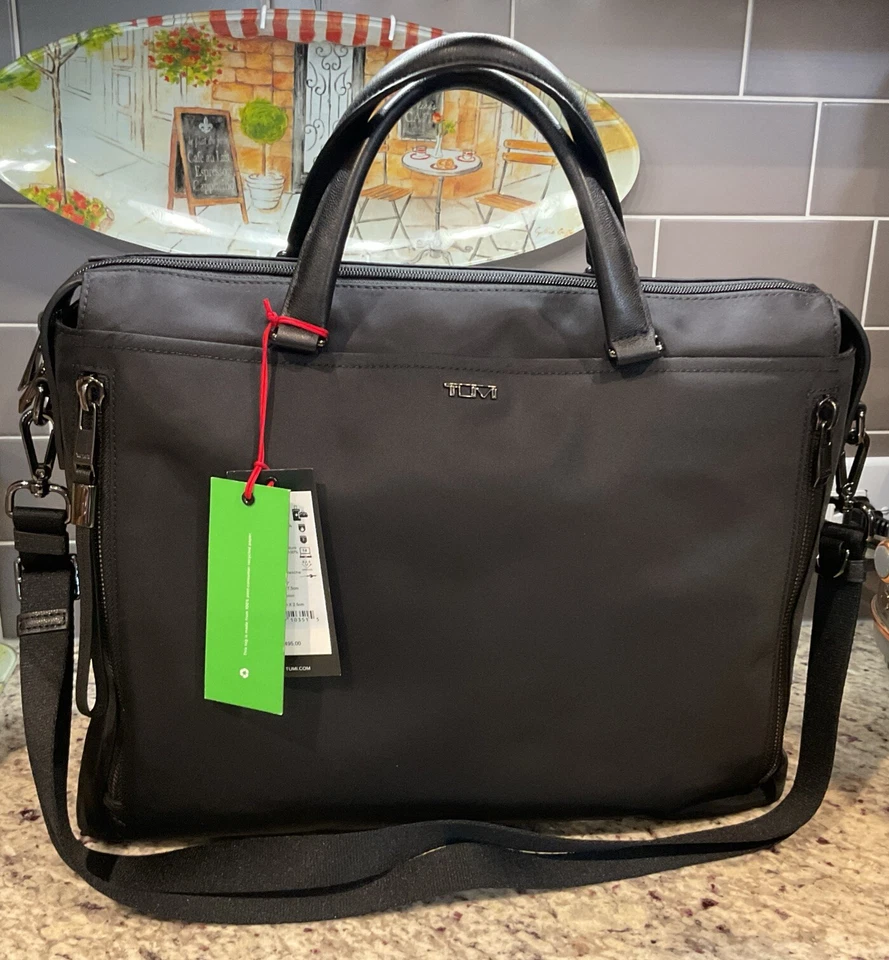TUMI VOYAGEUR Kendallville Brief/14” Laptop  Black/Gunmetal MSRP $495 NWT - Image 1 of 4