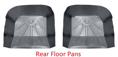 For 1978-88 El Camino, Malibu, Regal, Cutlass, Monte Carlo Rear Floor Pans Pair - Image 1 of 4