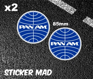 PAN AM Airlines Gloss vinyl Stickers ( High Quality ) DC10 AVIATION VINTAGE 747 - Picture 1 of 1