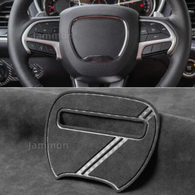 Cubierta de volante decoración Alcantara para Dodge Challenger Charger 2015-2020 Foto 1 de 4
