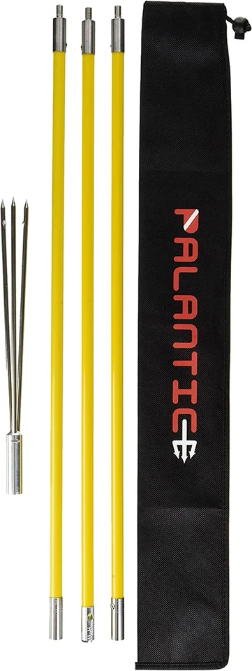 Scuba Choice 7 Travel Spearfishing 3-piece Pole Spear 3 Prong Barb Paralyzer to