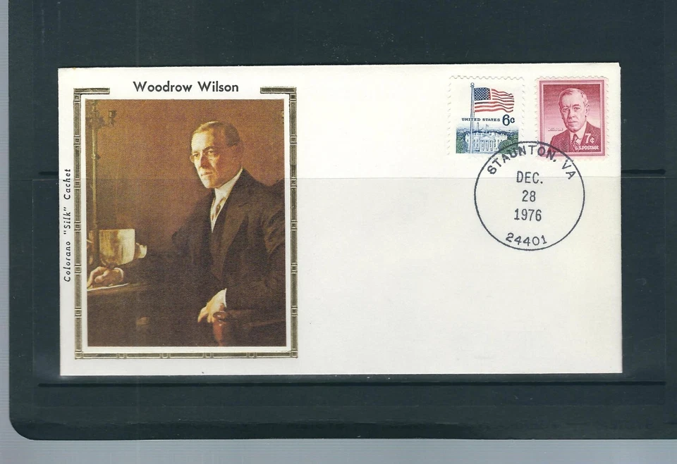USA Presidents / Woodrow Wilson . (  NOT A FDC ). Colorano Silk Cachet - Image 1 of 1