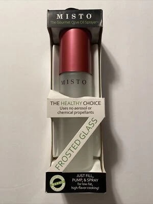 Dispensador pulverizador de aceite de oliva Misto Gourmet, recargable nuevo rojo, vidrio esmerilado Foto 1 de 4