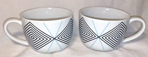Cheeky I Help End Hunger Mug Cup Retro MCM Geometric Design Diamonds Starburst  - Picture 1 of 8