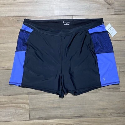 Pantalones cortos Free Country para mujer ropa deportiva con forro incorporado talla 3X 24W negro azul Foto 1 de 4