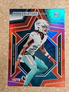 Cam Smith 2023 Rookies & Stars Red & Blue Rookie Parallel #14/40 RC Dolphins - Picture 1 of 2