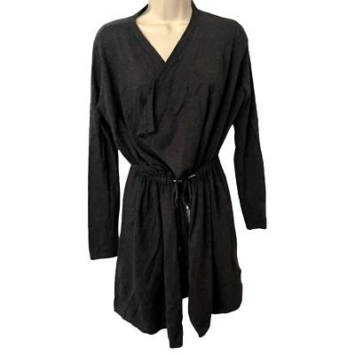 Phase Eight Wrap Cardigan Womens Grey Tie Front Long Sleeve Long Sweater Size 8 - Image 1 of 4