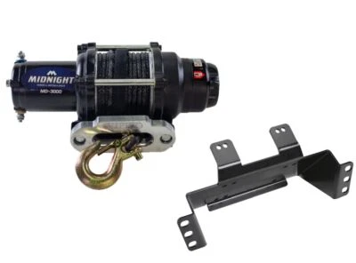 Viper 50 Ft Midnight Winch 3000 lb Black w/ Mount For Polaris Ranger 800 2013-14 - Image 1 of 4