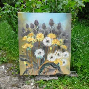 Pintura sobre lienzo ramo de flores - Imagen 1 de 1