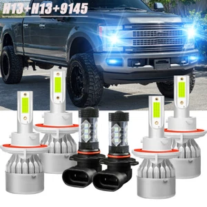 For Ford F250 F350 F450 2005-2019 - 6X 8000K Blue LED Headlight Fog Light Bulbs - Picture 1 of 13