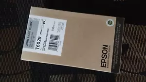 2019 GENUINE EPSON T6029 LIGHT LIGHT BLACK INK STYLUS PRO 7800 9800 7880 9880 - Picture 1 of 1