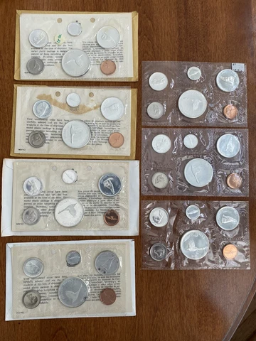 1867-1967 Canadian Proof-Like 6 Coin Sets - Lot of 7 Cover