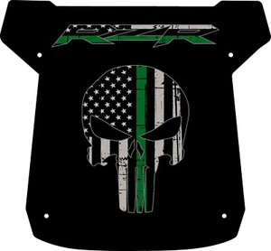 RZR S 1000 PUNISHER GREEN LINE ROOF GRAPHIC DIE CUT DECAL STICKER  - Picture 1 of 1