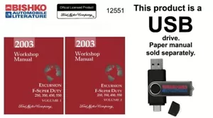 2003 Ford Excursion F250-F550 F Super Duty Truck Service Repair Manual USB Drive - Picture 1 of 3