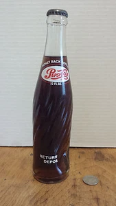 PEPSI Pepsi-Cola Pop Soda bottle bent bottle defect unopened OOAK 10 OZ. - Picture 1 of 1