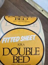 Vintage Roll of Double Fitted Sheet stickers packaging Labels Bedding