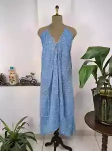 10 Stck. Boho recycelte Seide magisches Sommer Maxikleid Strand Cover Wear langes Kleid - Bild 1 von 5