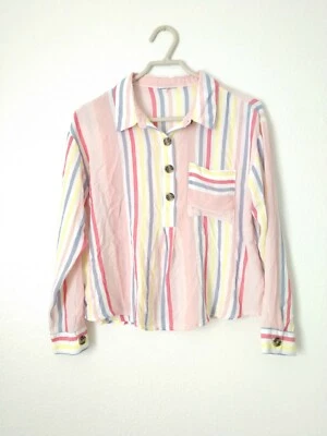 Camisa Top JCPenney Colorida Rayas Rayón Multicolor Talla Grande Pecho 38" Foto 1 de 3