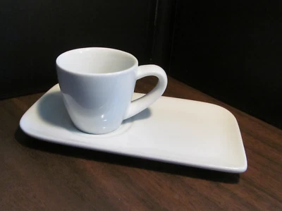 Juego de 2 tazas de café espresso jetBLUE Airways COMO NUEVAS Airlines + bandeja platillo Foto 1 de 4