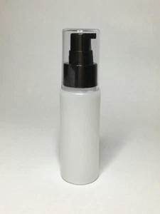60ml HDPE Plastic Opaque Cylindrical Bottles With Black Serum Pump *ANY AMOUNT* - Picture 1 of 2