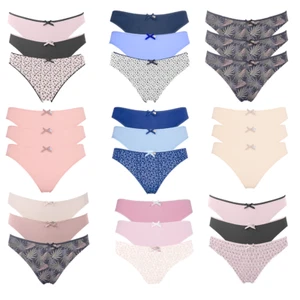 Pretty Polly Ladies Knickers Olivia Ladies Bikini Briefs Microfibre Knicker 3 Pk - Picture 1 of 22