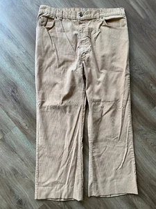 1970's Vintage Men's 35 X 27 Levi's Tan Corduroy Jeans - Picture 1 of 12