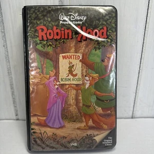 Walt  Disney's Robin Hood Black Diamond Classic VHS Black Clamshell Case 228VS - Picture 1 of 12