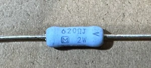620 Ohm 5 PCS 2Watt Resistor Metal Oxide Film 2W 5% Panasonic Flame Proof 2SJ621 - Picture 1 of 4