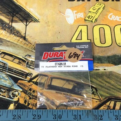 Duratrax DTXQ0610 Titanium Countersunk Flat Head Hex Screw{M3x8x5pc}NIP USA Ship - Image 1 of 3