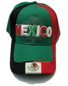 Mexico Flag Mini Banner Baseball Cap Hat Mexican Green Adjustable Virgin Mary - Picture 1 of 7