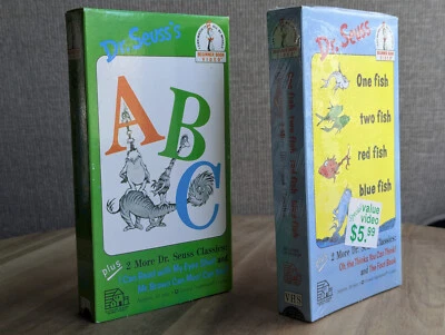 Dr. Seuss VHS Lot - One Fish Two Fish (SEALED) & ABC - Image 1 of 4