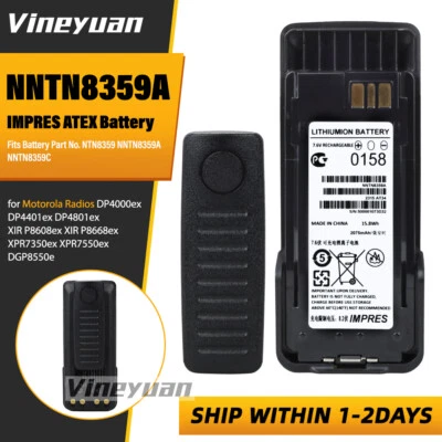 NNTN8359A IMPRES ATEX Battery for Motorola DP4000EX DP4401EX XIR P8668EX Radios - Image 1 of 4