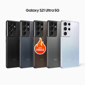 SAMSUNG GALAXY S21 ULTRA 5G SM-G998U 128GB 256GB 512GB GSM+CDMA UNLOCKED PHONE - Afbeelding 1 van 60