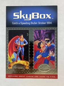 SUPERMAN PLATINUM SERIES Jumbo SKYBOX Promo Card Sheet 1994 Speeding Bullet (A) - Picture 1 of 3