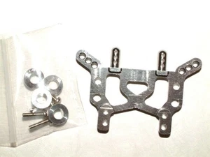 TEAM ASSOCIATED RC18T GPM SILVER ALUMINUM REAR SHOCK TOWER AR030 - Picture 1 of 2