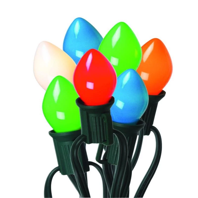 Celebrations B4BG4211 Ceramic Glass Multicolored 25-Bulb C7 Light Set 25 ft. - Image 1 of 1