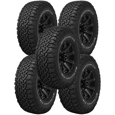 (QTY 5) LT285/60R18 BFG All-Terrain T/A KO2 118/115S LRD White Letter Tires — 第 1/4 张图片