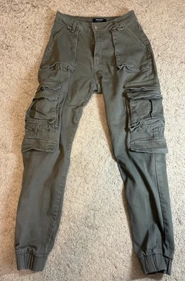 American Bazi Cargo Utility Joggers Womens Small Green Grunge Hip Hop - Image 1 of 4