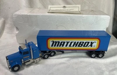 1995 Matchbox Peterbilt Blue Tractor Trailer Tribute with COA Limited to 3500 - Image 1 of 4