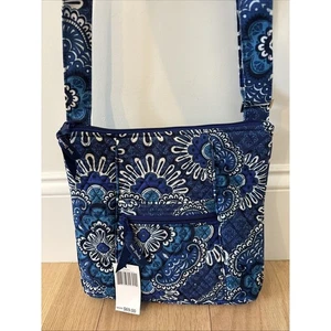 Vera Bradley Blue Tapestry Hipster Purse Crossbody Brand New With Tags 11x11” - Picture 1 of 9