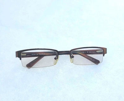 Perry Ellis Eyeglasses Frames Brown Men's 51-1-130 Half Rim Grandpa Grandpacore - Image 1 of 4