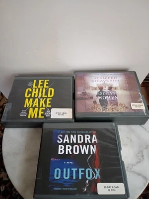 Fiction 3 Audio Book Lot Jack Reacher Resistance Women Outfox CD Unabridged  - Image 1 of 3