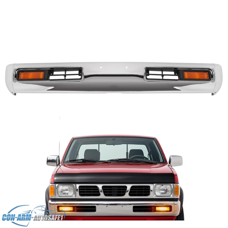 Chrome Front Bumper Grille w/Lamp For Nissan Pathfinder D21 Pickup 1993-1995 Foto 1 de 4