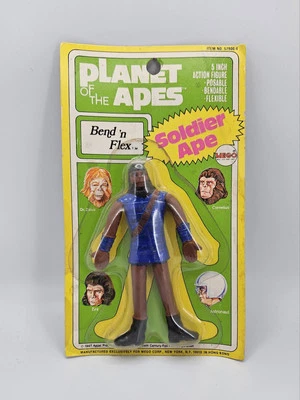 1974 Mego Planet of the Apes SOLDIER APE Bend 'n Flex #57900/4 ~ FACTORY SEALED - Imagem 1 de 4