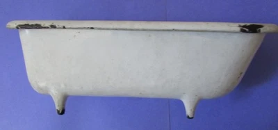 MUY ANTIGUA MUESTRA DE BAÑERA DE PORCELANA Y HIERRO 2 LB STANDARD CO 8" X 4", PANTALLA RARA Foto 1 de 4