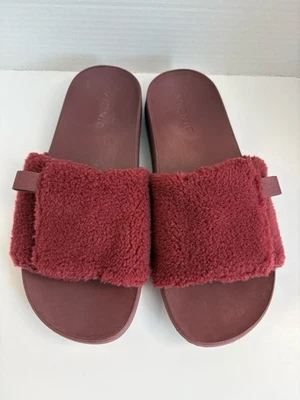 Zapatillas para mujer Vionic Keira talla 8 rojo borgoña imitación piel de oveja ortopédicas  Foto 1 de 4